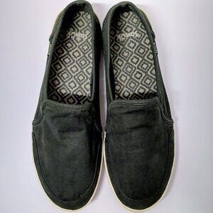 Sanuk Pair O Dice Slip-On Comfort Flats in Army Green